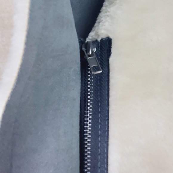 Pol Faux Leather Suede Fur Zippered Vest Sz S NWT - Picture 5 of 9
